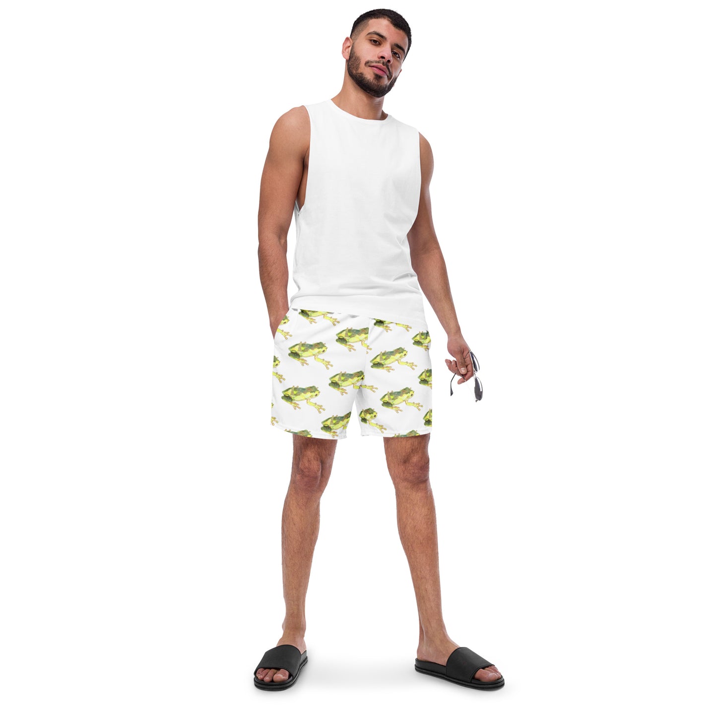 “Kooyar” Green Tree Frog Men's swim trunks