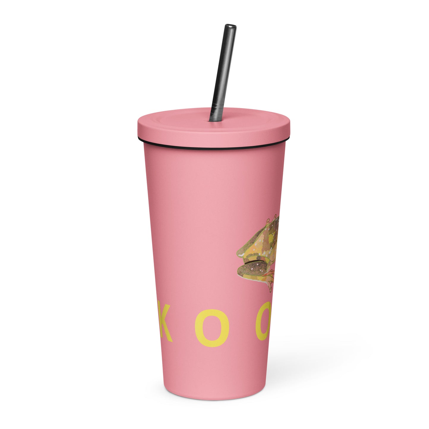 ‘Kooyar’ Insulated tumbler with a straw
