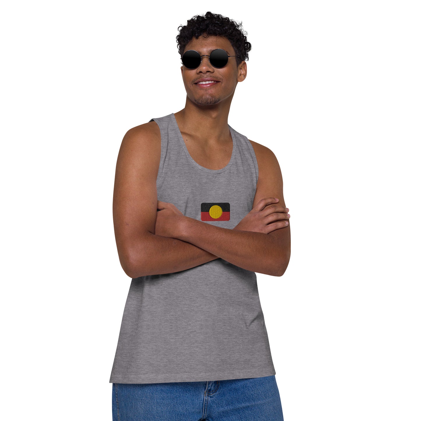 Mens Aboriginal Flag Tank Top