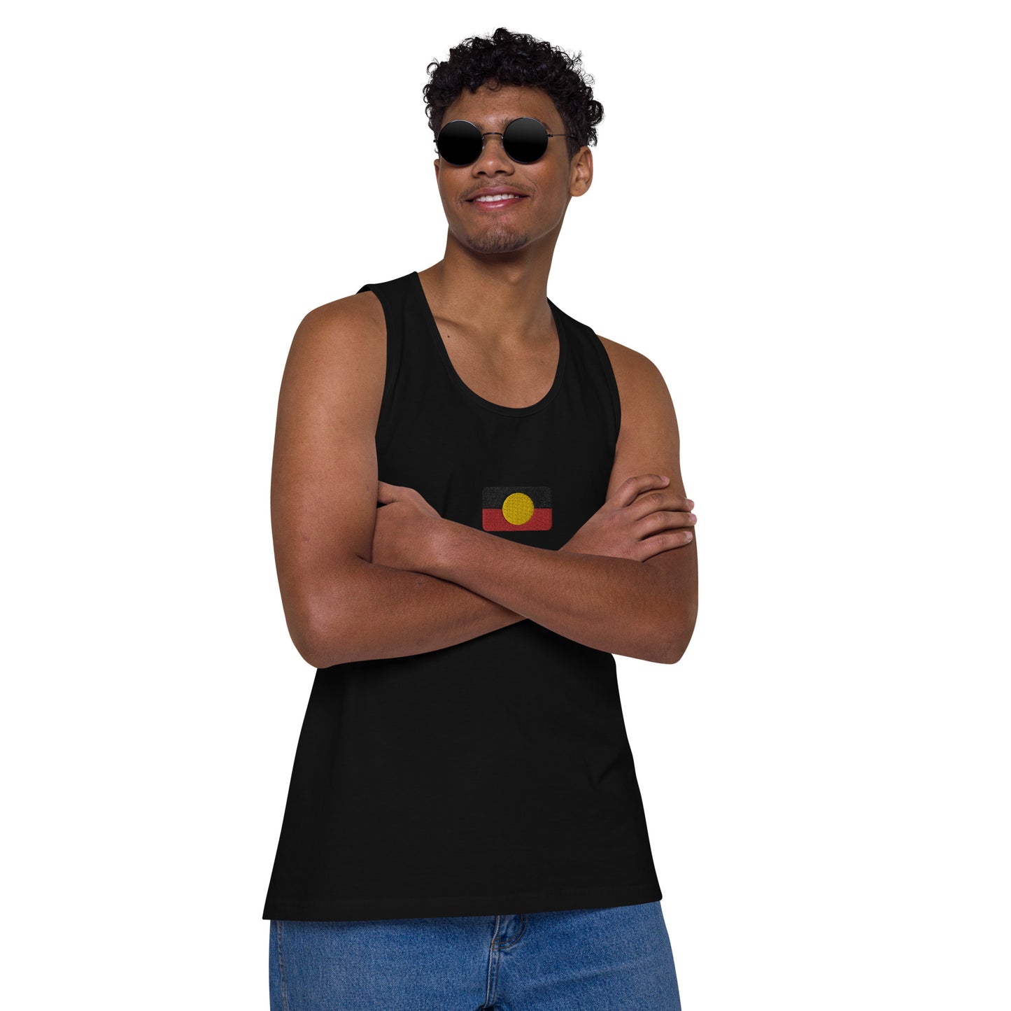 Mens Aboriginal Flag Tank Top