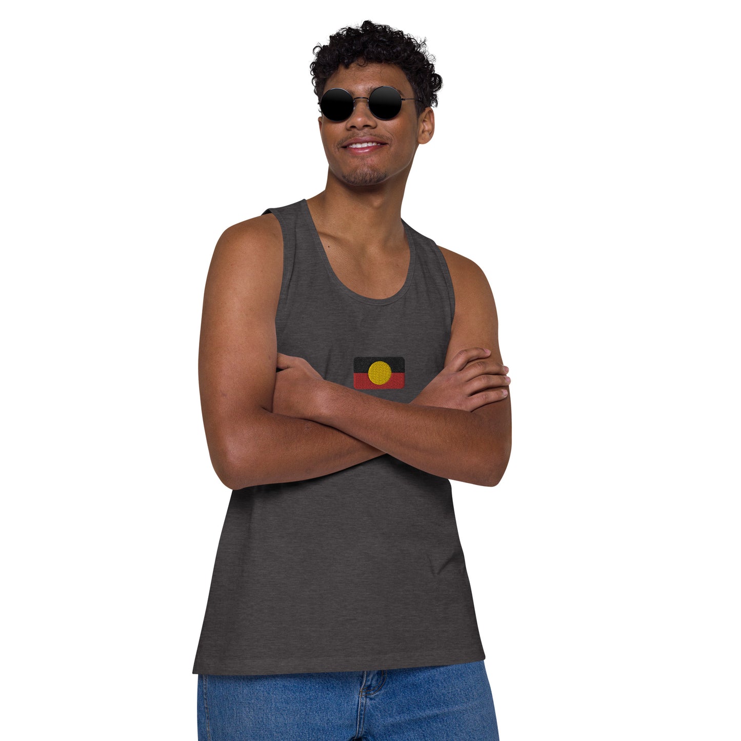 Mens Aboriginal Flag Tank Top