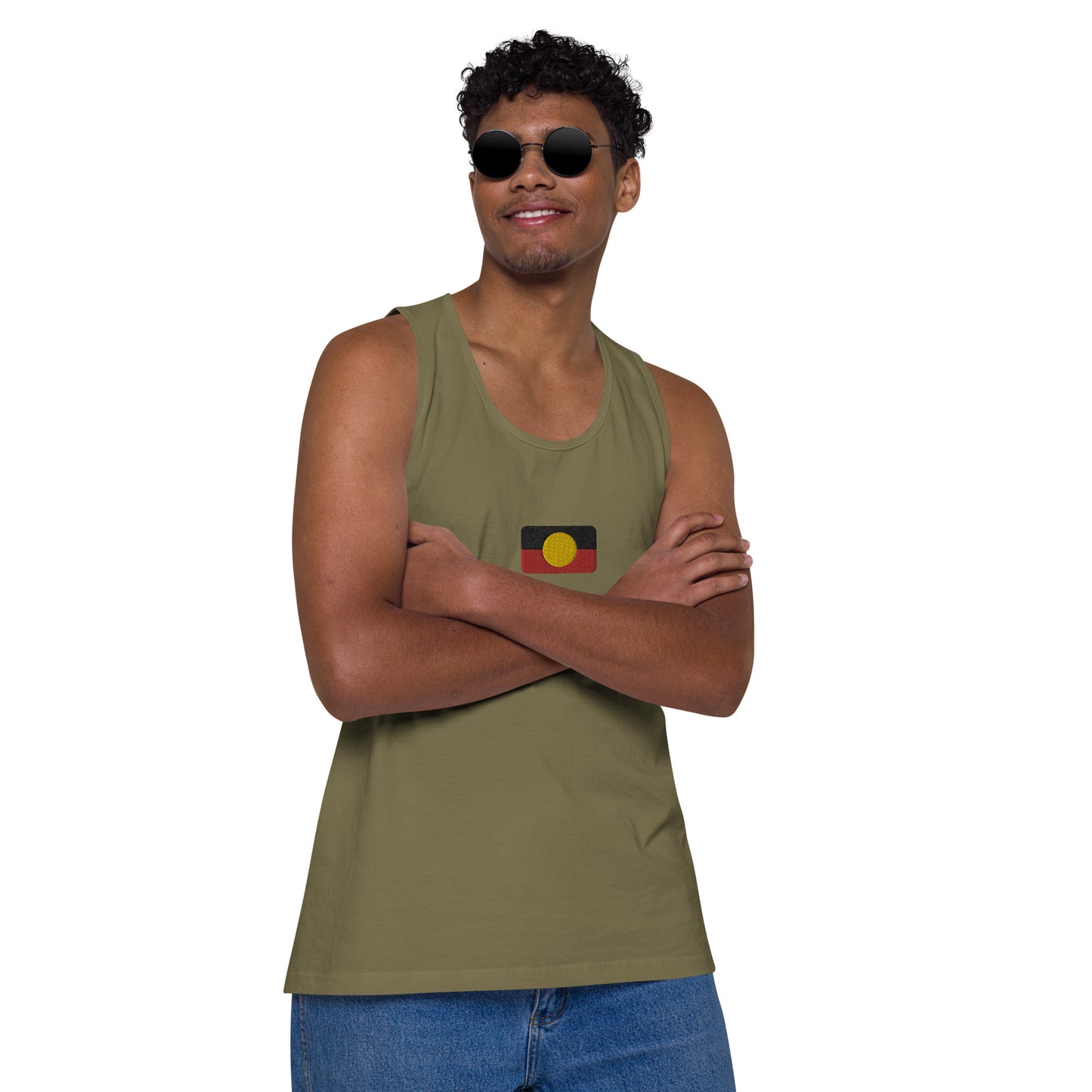 Mens Aboriginal Flag Tank Top