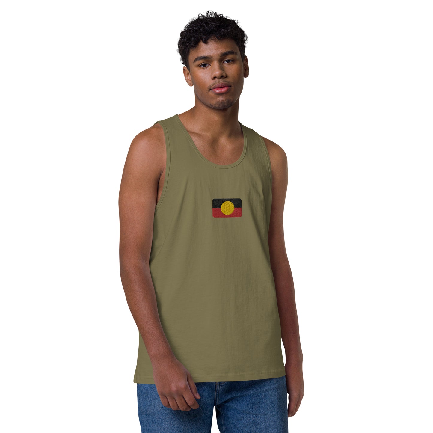 Mens Aboriginal Flag Tank Top