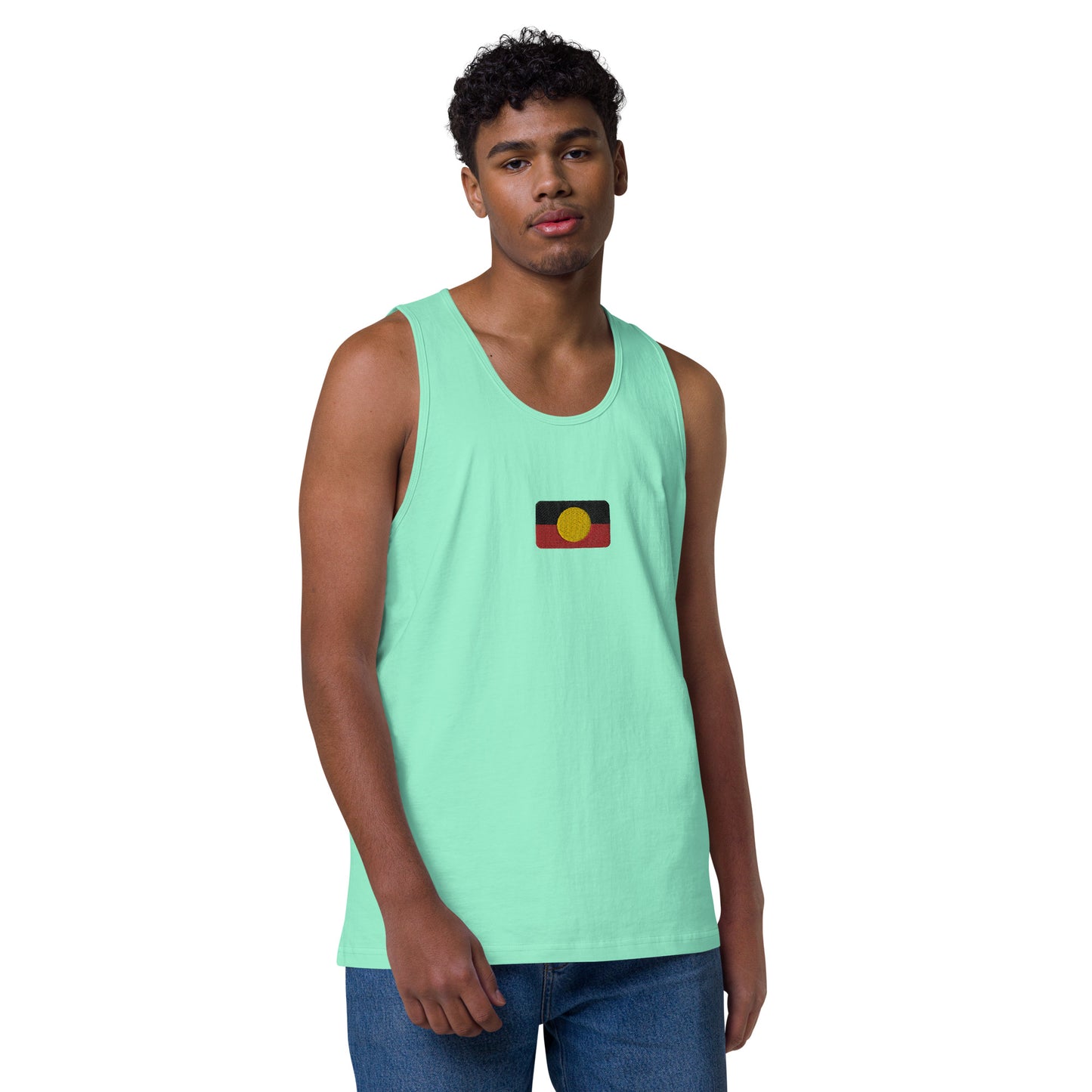 Mens Aboriginal Flag Tank Top