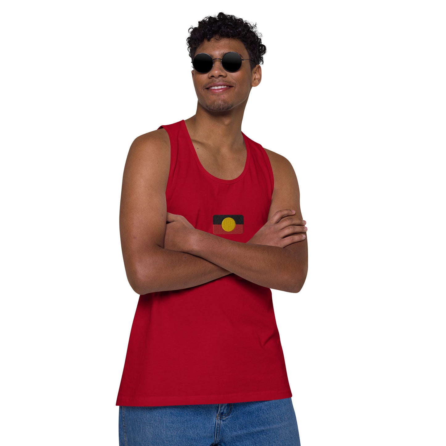 Mens Aboriginal Flag Tank Top