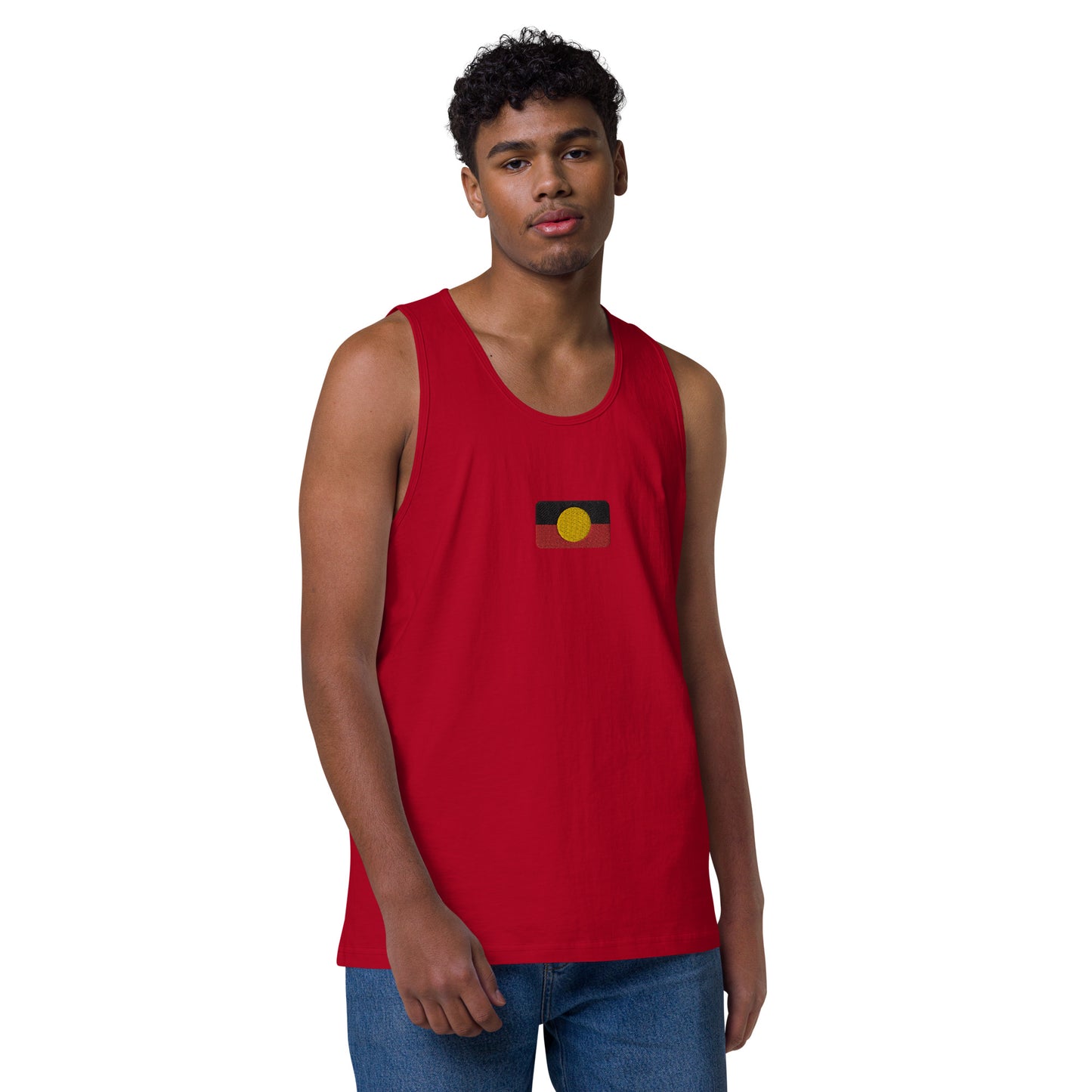 Mens Aboriginal Flag Tank Top