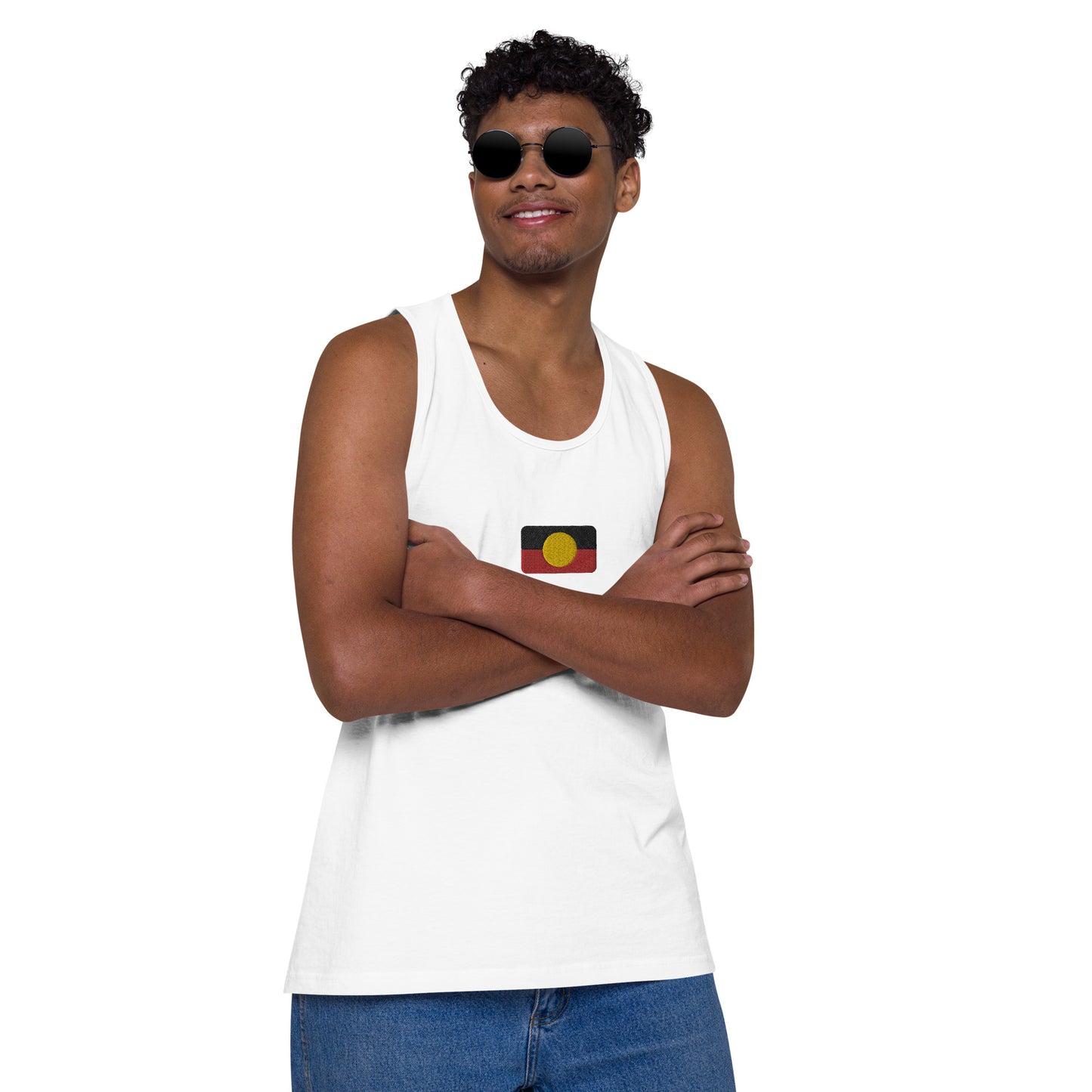 Mens Aboriginal Flag Tank Top