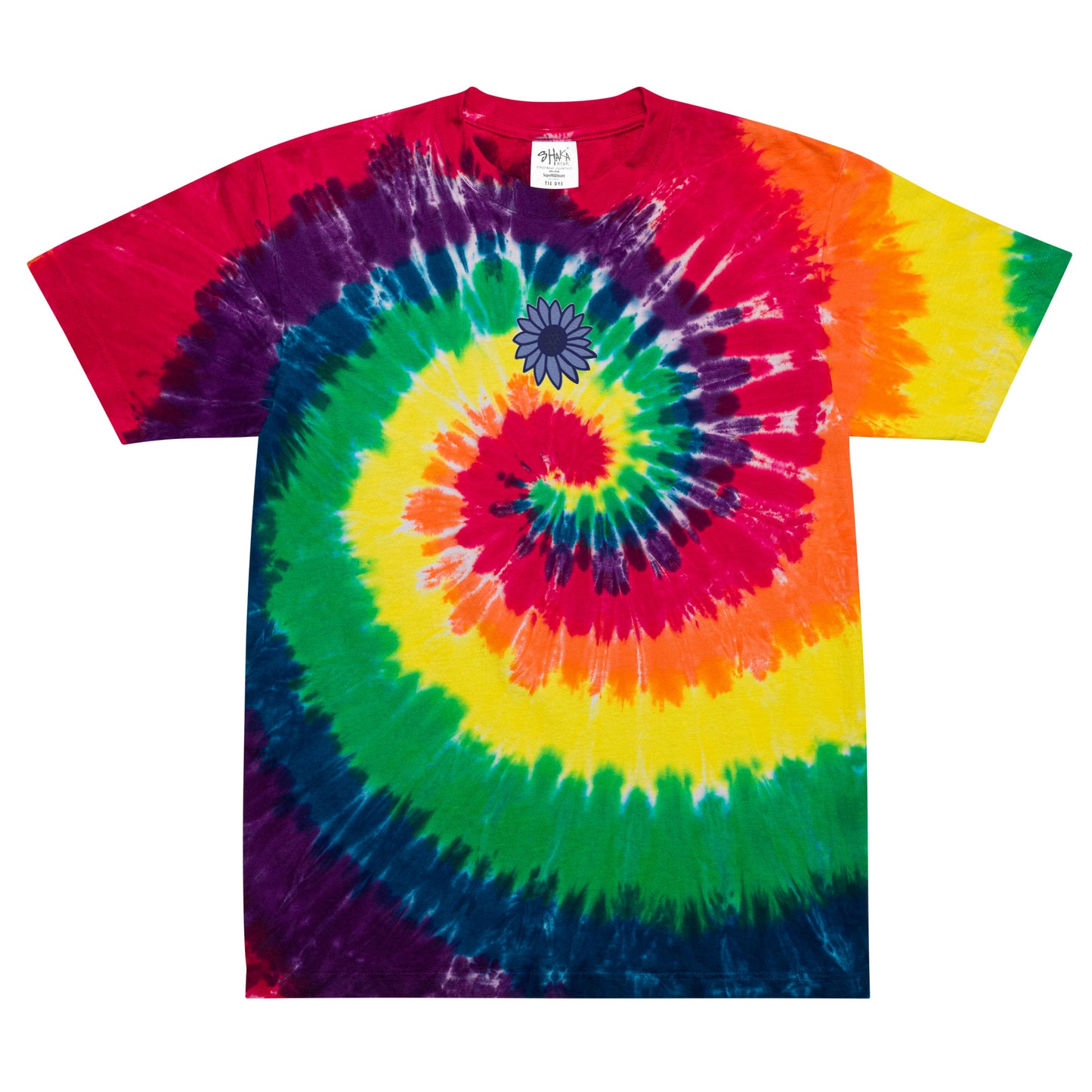 Blue Flower Oversized tie-dye t-shirt