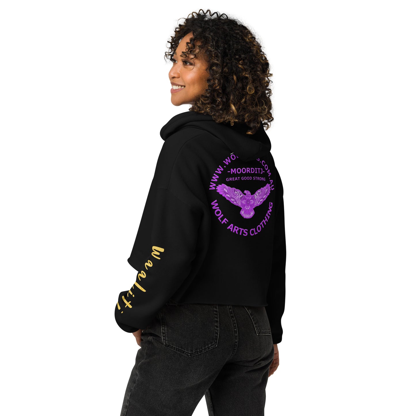 “Waalitj” Crop Hoodie
